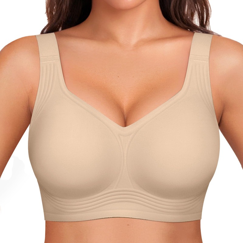 Plus Size Wireless Jelly Bra W - Plunge Bra Push Up review and price