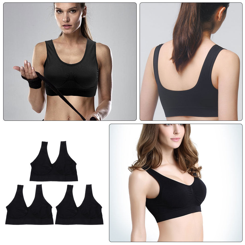 3pcs Yoga Sports Bra Seamless  - Wirefree Bra Comfort review and price